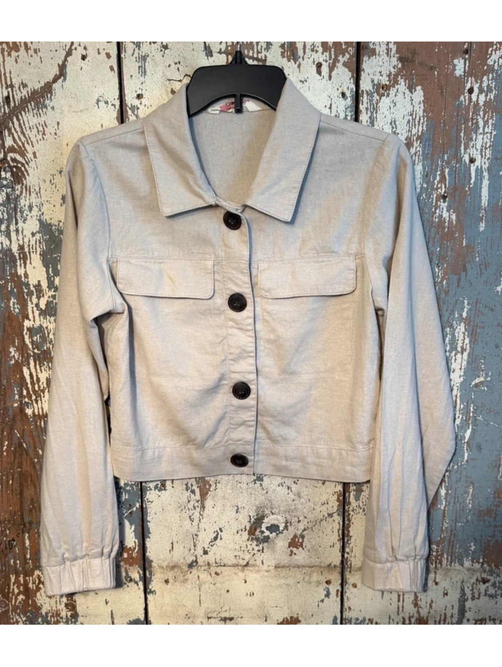 Ci Sono Jacket Khaki Linen Collection Small